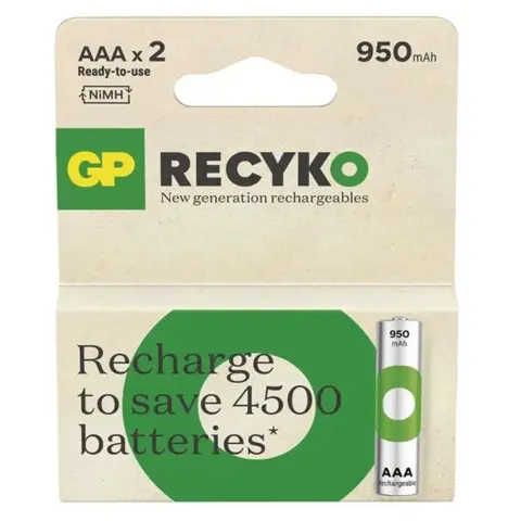 GP ReCyko mikro ceruza akku (AAA) 950mAh 2db