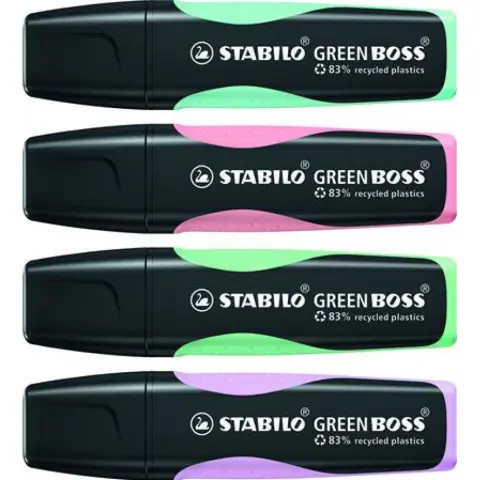 STABILO Green Boss Pastel Szövegkiemelő 2-5 mm 4 különböző szín