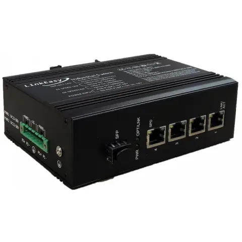 LINKEASY ISW-104-PWR Ipari PoE switch