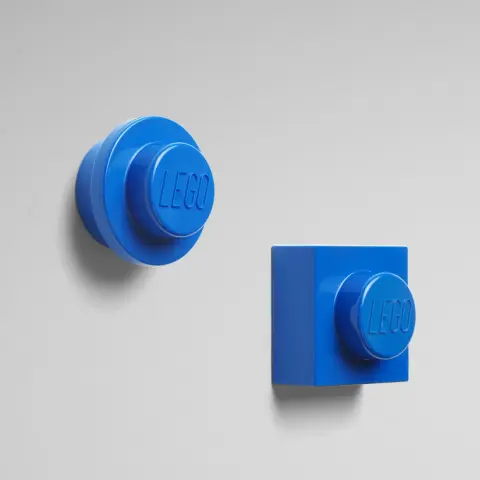 ROOM COPENHAGEN 1-es kerek és négyszög formájú lego elem mágnes készlet kék