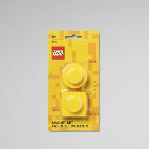 ROOM COPENHAGEN 1-es kerek és négyszög formájú lego elem mágnes készlet sárga