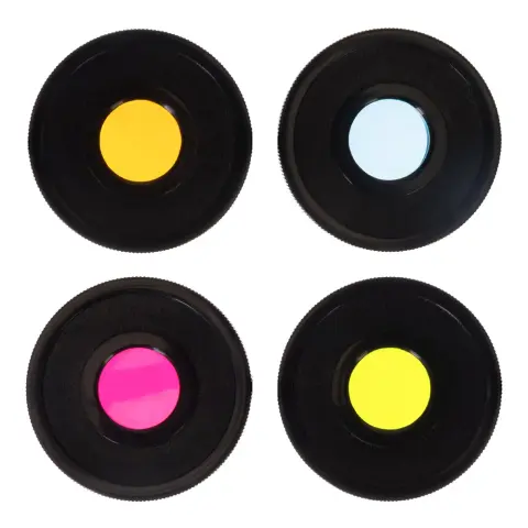 BRESSER 1.25"-os alapvető színes szűrőkészlet (piros / zöld / kék / sárga)