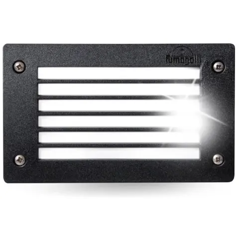 FUMAGALLI LETI 200 GL LED 3W GX53 vanjska ugradbena zidna svjetiljka crna