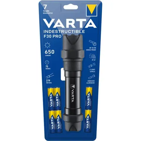 VARTA 18714101421 Indestructible F30 Pro/650 lumen/Flashlight