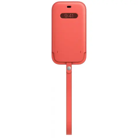 APPLE MagSafe rögzítésű bebújtatós bőr tok iPhone 12/12 Pro pink citrus