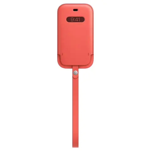 APPLE MagSafe rögzítésű bebújtatós bőr tok iPhone 12 Mini pink citrus