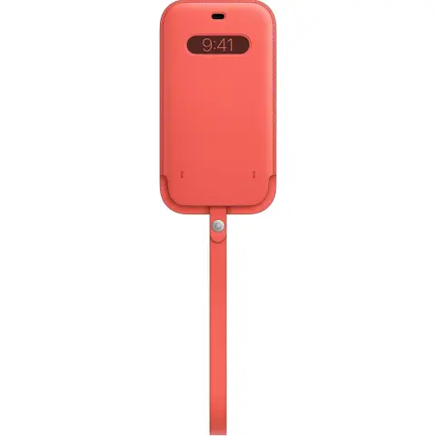 APPLE MagSafe rögzítésű bebújtatós bőr tok iPhone 12 Pro Max pink citrus