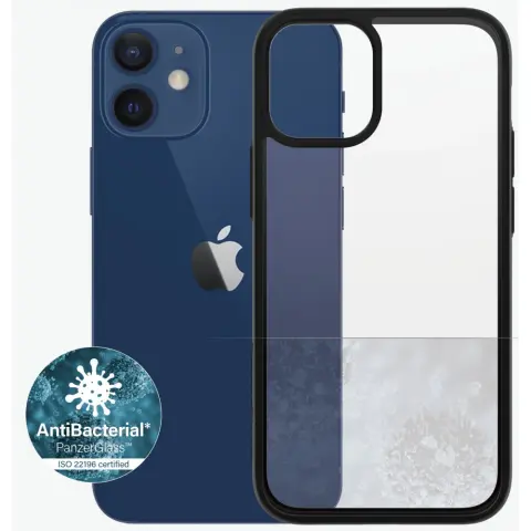 PANZERGLASS ClearCase Back Cover iPhone 12 Mini črno-prozoren