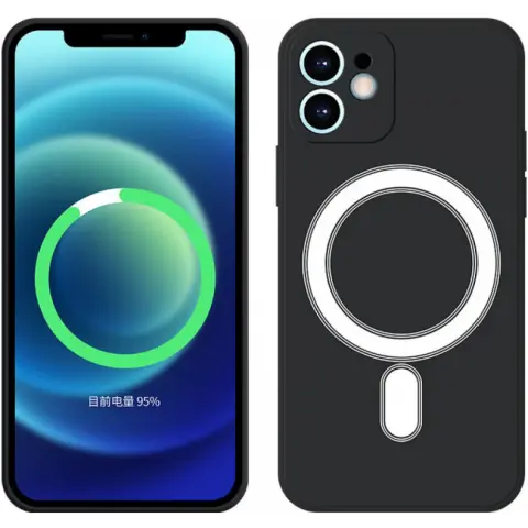 CELLECT Magnetni silikonski ovitek za iPhone 12 Pro Max črn