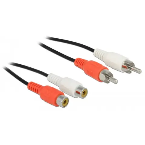 DELOCK RCA Hosszabbító Fekete 5m 85807