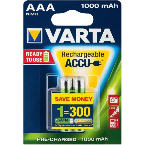 VARTA Recharge Micro-Akku (AAA) 1000mAh 2 Stk.
