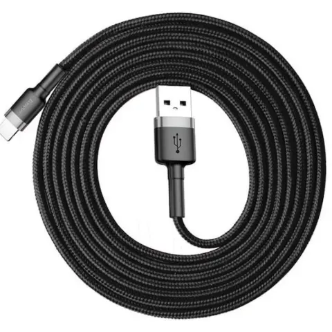 BASEUS USB Lightning Cablu de încărcare/date Negru 2m CALKLF-CG1