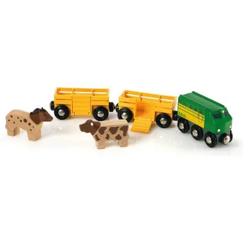 BRIO Farm fa mozdony készlet