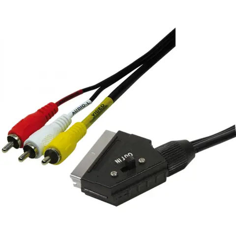 LOGILINK SCART RCA Átalakító Fekete 2m CA1029