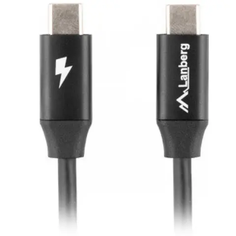 LANBERG USB 2.0 Type C spojni kabel crni 1.8m CA-CMCM-40CU-0018-BK