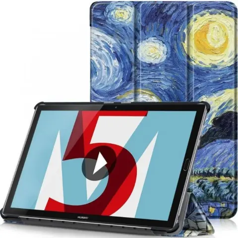 ZONE Smart Case iPad 9.7 (2017 / 2018) mappa case star noć pattern Blue-colored