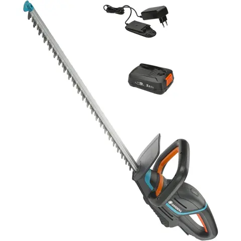 GARDENA 14731-20 ComfortCut 60/18V P4A Batterie Heckenschere + 2.5 Ah Li-ion akku