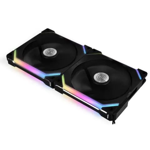 LIAN LI UNI Fan SL140 Black 2-piece set with controller