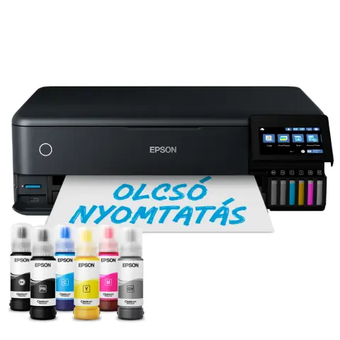 EPSON EcoTank L8180 fotónyomtató MFP 1800 fotóra elegendő tintával WiFi/USB/LAN