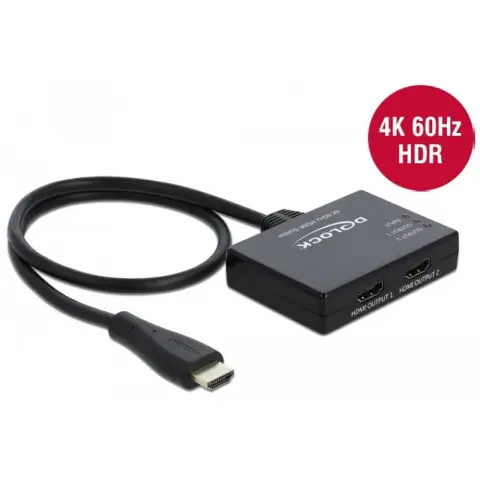DELOCK HDMI Elosztó Fekete 60cm 87747