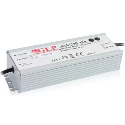 GLP GLG-150-12A 12V/12.5A 150W IP67 PFC szűrős LED tápegység