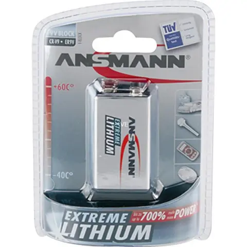 ANSMANN Extreme Lithium 9V elem (E) 1db