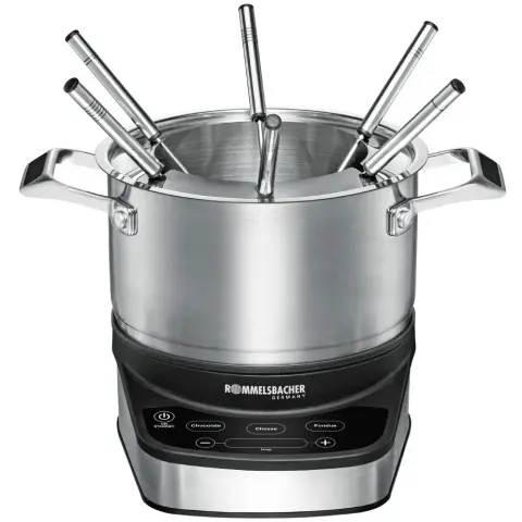 ROMMELSBACHER F 1200 Fondue szett 1200 W 2.5 l rozsdamentes acél / fekete