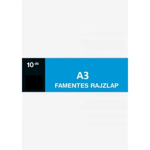 A3 famentes rajzlap 10 darab