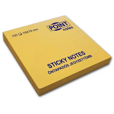 3M POSTIT POINT 76x76mm self-adhesive notepad 100 sheets yellow