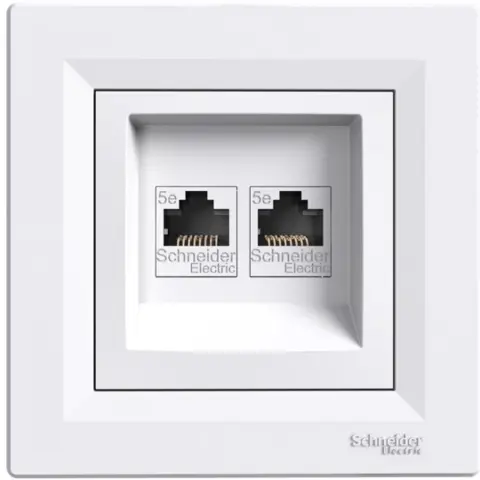 SCHNEIDER ELECTRIC ASFORA Fehér 2xRJ45 Cat5e UTP aljzat