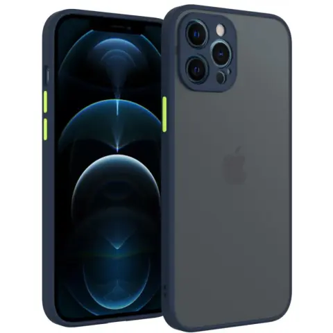 CELLECT Mat plastičen ovitek za iPhone 12 modro-zelen