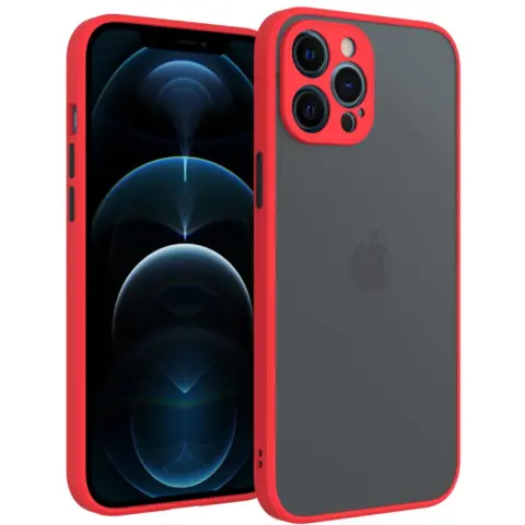 CELLECT Plastika matt case iPhone 12 Pro Max crvena i crna