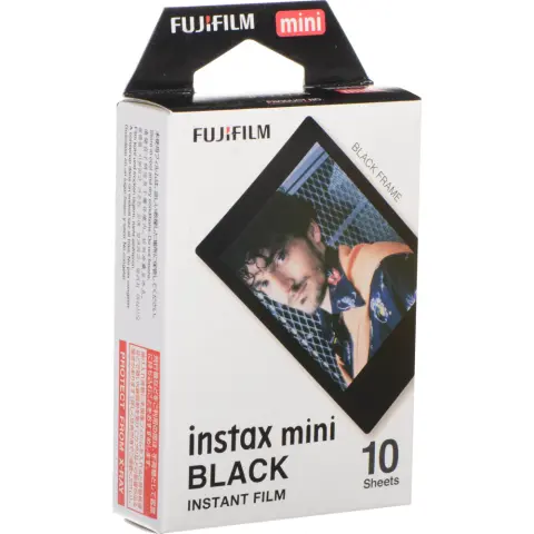 FUJI Instax Mini Film Glossy black-framed instant photo paper (10 pcs)