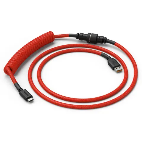 GLORIOUS USB-C Spirálkábel piros