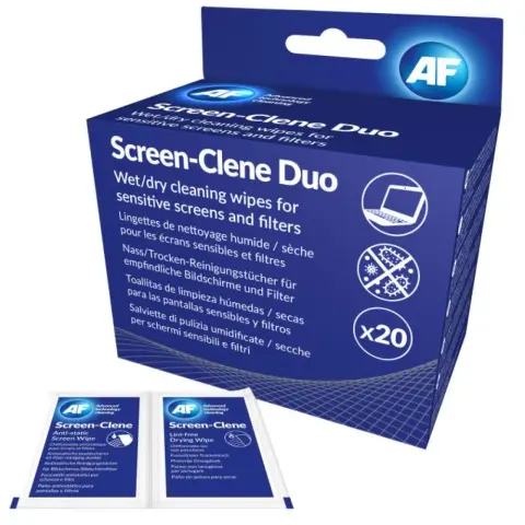 AF ASCR020 Screen-Clene Duo screen cleaner duo cloth pair 20+20 pcs