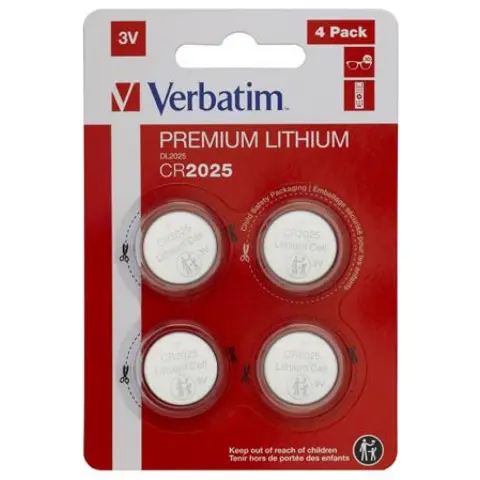VERBATIM CR2025 Lithium gombelem (CR) 4db
