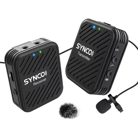 SYNCO WAir-G1(A1) ultrakompakt vezetéknélküli csiptetős mikrofon rendszer (2.4 GHz) fehér
