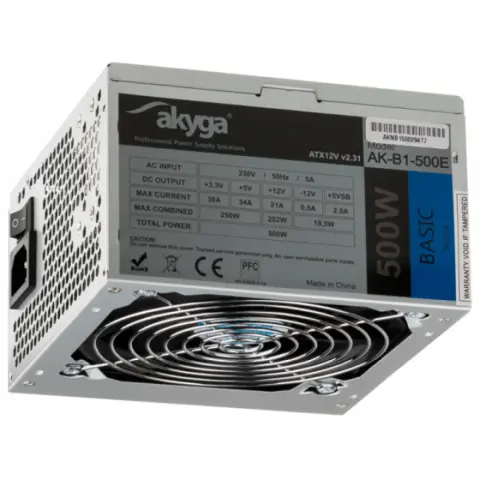 AKYGA Basic 500W 80 Plus White power supply