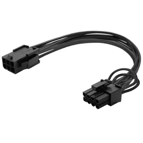 SAVIO PCI Express 6 pin PCI Express 8 pin Tápkábel Fekete 15cm AK-49