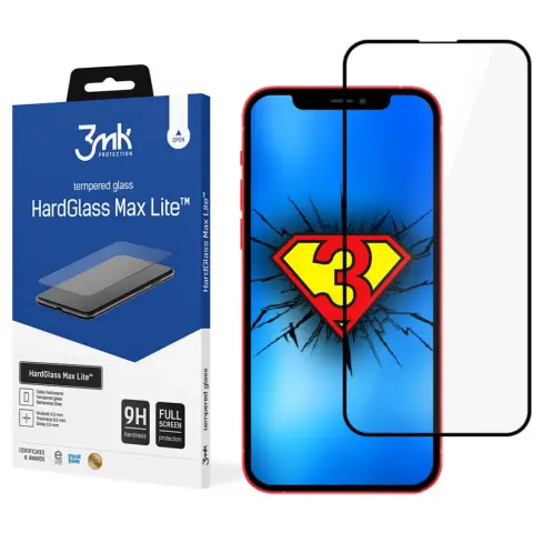 3MK HardGlass Max Lite zaštita ekrana iPhone 13/13 Pro crno