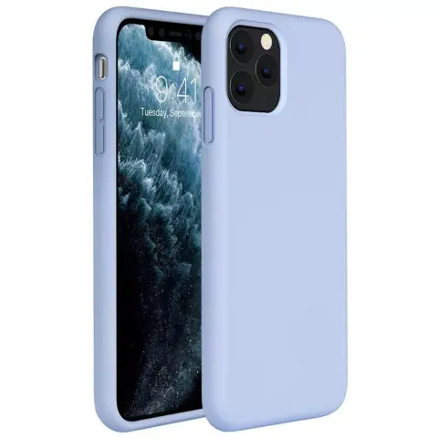 WOOZE Liquid Silica Gel silicone case Apple iPhone 12 Pro Max purple