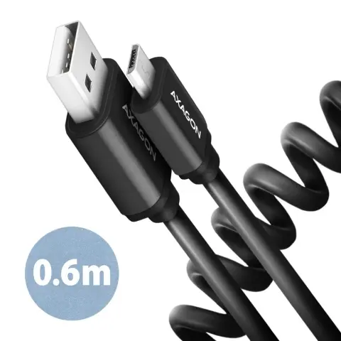 AXAGON USB Micro USB Átalakító Fekete 60cm BUMM-AM10TB