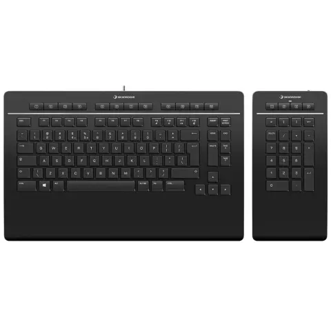 3DCONNEXION Keyboard Pro Numpaddal US Angol fekete