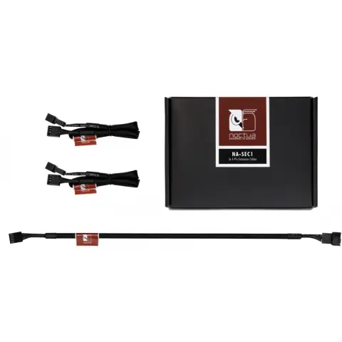 NOCTUA NA-SEC1 4-pin PWM cable extension black 3-piece set