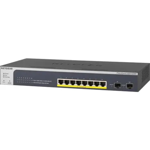 NETGEAR GS510TPP ProSAFE 8-Port 10/100/1000 PoE+ Smart Switch with 2 Gigabit SFP Ports