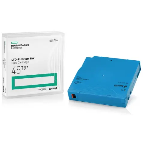 HP LTO-9 Ultrium 45TB RW Non Custom Labeled 20 Data Cartridges with Cases Q2079AN