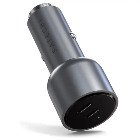 SATECHI Autós töltő Dual USB-C PD 40W ezüst