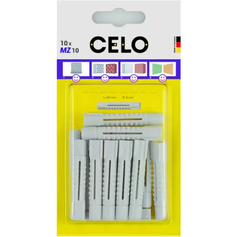 CELO MZ univerzális műanyag dűbel 8x48 - 15db / bliszter
