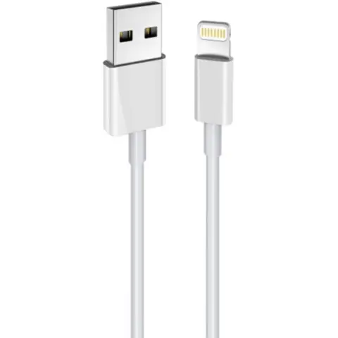 STANSSON USB Lightning Töltő/adatkábel Fehér 50cm CA-159