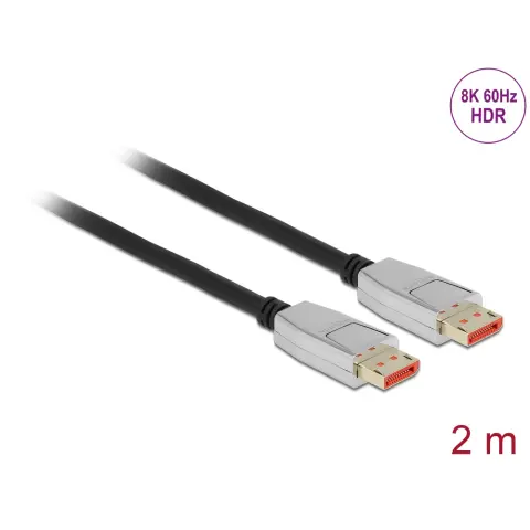 DELOCK DisplayPort 1.4 Összekötő Fekete 2m 87041